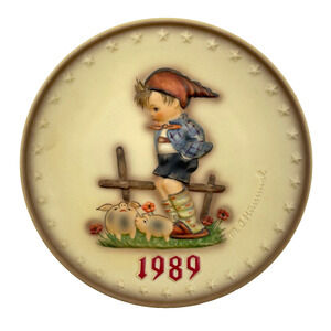 Vintage Goebel M.J HUMMEL 19th Annual Plate 1989 1pc Memorabilia W/ Box